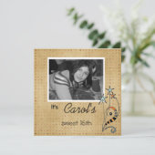 Birthday Party Invite Kaart (Staand voorkant)