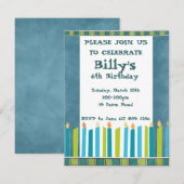 Birthday Party Invite Kaart (Voorkant / Achterkant)