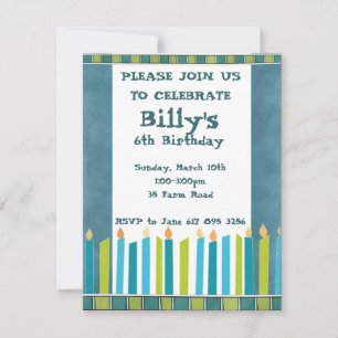 Birthday Party Invite Kaart