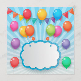 Birthday party kaart