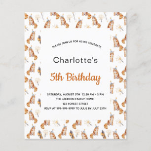 Birthday party Katten White golden girl budget Flyer