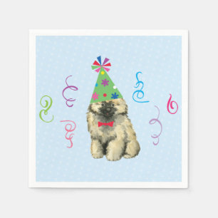 Birthday Party Keeshond Napkins Servet