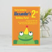 Birthday Party Kind kikker Kaart (Staand voorkant)