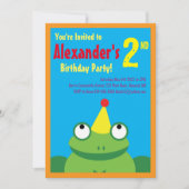 Birthday Party Kind kikker Kaart (Voorkant)