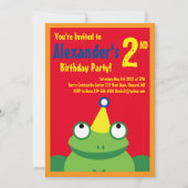 Birthday Party Kind kikker Kaart (Voorkant)