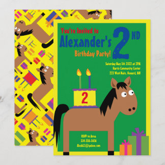 Birthday Party Kind voor paarden Kaart