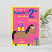 Birthday Party Kind voor paarden Kaart (Staand voorkant)