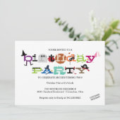 Birthday Party (Kustpartij) voor Kind Kaart (Staand voorkant)