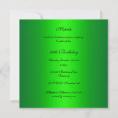 Birthday Party Lime Green Gold Gift Bow Kaart (Achterkant)