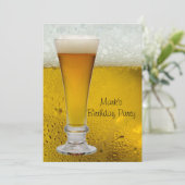 Birthday Party Mans Mannen beer Beer Kaart (Staand voorkant)