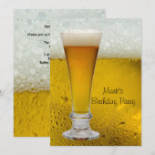 Birthday Party Mans Mannen beer Beer Kaart (Voorkant / Achterkant)