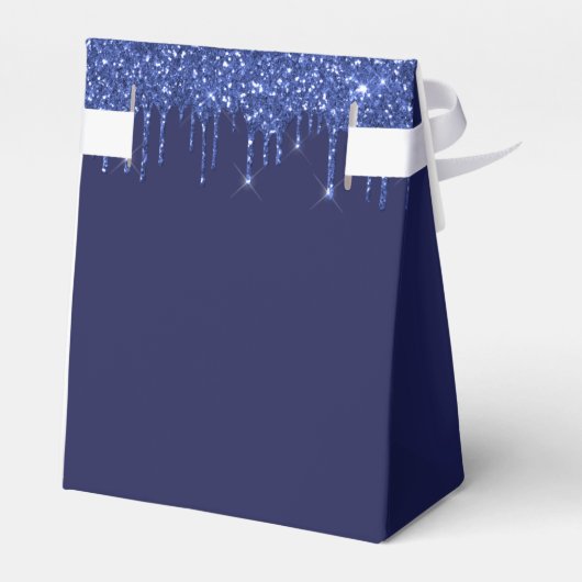 Birthday party marvy blue glitter bedankt bedankdoosjes (Achterkant)