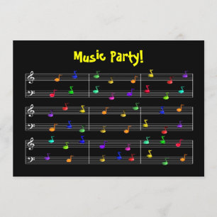 Birthday Party Music  Uitnodiging