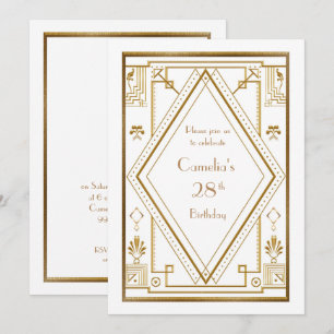 Birthday party nodigde vrouw uit, geweldige Gatsby Kaart