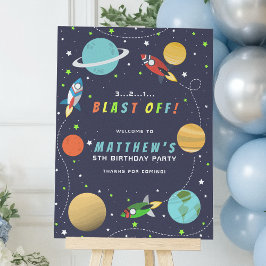 Birthday Party of Buitspace Rocket Shiket Ship Poster