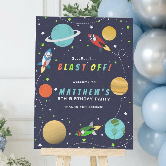 Birthday Party of Buitspace Rocket Shiket Ship Poster