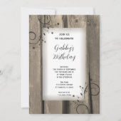 Birthday Party of Rustic Barn Wood Kaart (Voorkant)