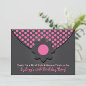 Birthday party over Polka Dot Purse Kaart (Staand voorkant)
