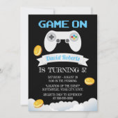 Birthday-party over videogame kaart (Voorkant)