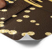 Birthday party photo gold font welcome poster (Coin)