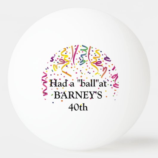 Birthday Party Ping Pong Ball Favors (Voorkant)