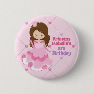 Birthday Party Pink Paars Ronde Button 5,7 Cm