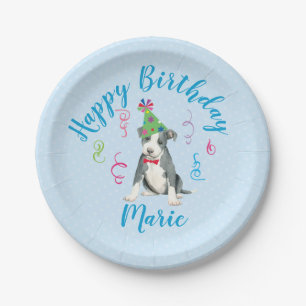 Birthday Party Pit Bull Terrier Papieren Bordje