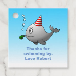 Birthday Party-Ready Whale Bedankjes Labels