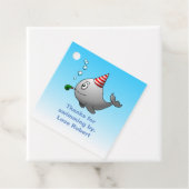 Birthday Party-Ready Whale Bedankjes Labels (In situ)