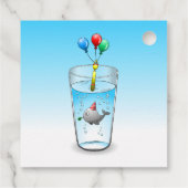 Birthday Party-Ready Whale Bedankjes Labels (Achterkant)