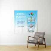 Birthday Party-Ready Whale Wandkleed (In situ)