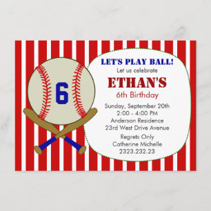 Birthday Party - Red, Blue en White Kaart