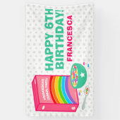 Birthday Party Regenbow Cereal Spandoek (Verticaal)