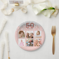 Birthday party roos goud glitter roze zilver