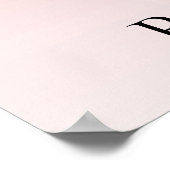 Birthday Party roze Rose Gold Glitter Welkom Poster (Hoek)