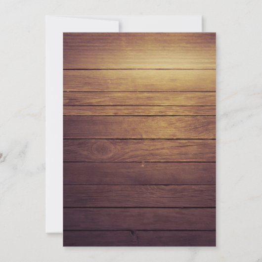 Birthday Party Rustic Wood Mason Jar String Lights Kaart (Achterkant)