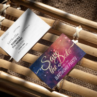 Birthday Party Save the Date Galaxy Stars Nebula