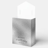 Birthday Party Silver Glitter Rood, helder Bedankdoosjes (Geopend)