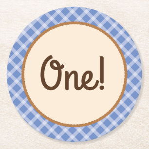 Birthday Party Thema van het Kind van Cowboy Horse Ronde Kartonnen Onderzetter