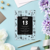 Birthday Party Theme Science Chemistry Scientist B Acryl Uitnodigingen (Insitu (Huwelijk))