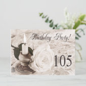 Birthday party uitnodiging 105 jaar oud (Staand voorkant)