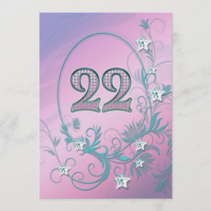 Birthday party uitnodiging 22 jaar oud