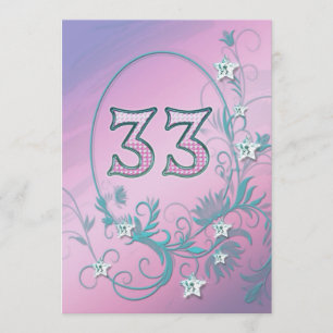 Birthday party uitnodiging 33 jaar oud