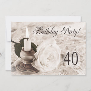 Birthday party uitnodiging 40 jaar oud