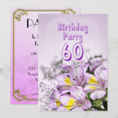 Birthday party uitnodiging 60 jaar oud (Voorkant / Achterkant)