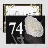 Birthday party uitnodiging 74 jaar oud (Voorkant / Achterkant)