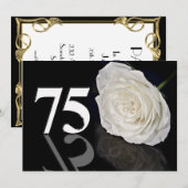 Birthday party uitnodiging 75 jaar oud (Voorkant / Achterkant)