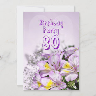 Birthday party uitnodiging 80 jaar oud