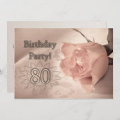 Birthday party uitnodiging 80 jaar oud (Voorkant / Achterkant)