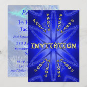 Birthday party-uitnodiging kaart (Voorkant / Achterkant)